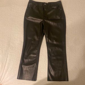 Zara, faux leather pants, size 10